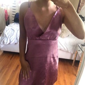 Forever 21 magenta satin dress
